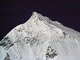 205 Dhaulagiri Northeast Face Close Up From Before Tukche �Then there was the north ridge; it was undoubtedly ice, but, judging from the moderate angle and slight rise in height would make it very suitable for an attempt� (Maurice Herzog, Annapurna). How right he was. The normal climbing route used on the first ascent goes from right to left up the northeast ridge to the summit ridge and then across to the summit.